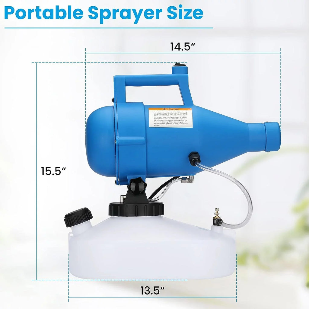 Sizemart Portable Micro ULV Fogger with 4.5 Liter (1.2 Gallon) Tank. Disinfectant Sizeprayer.  1 per Pack
