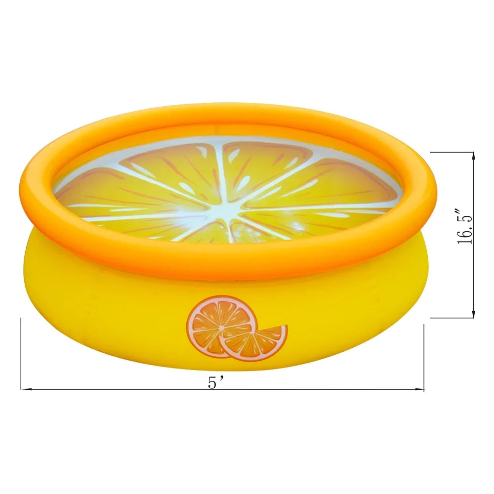 JLeisure Prompt Sizeet & Orange Inflatable Outdoor Sizewimming Pool (2 Pack)