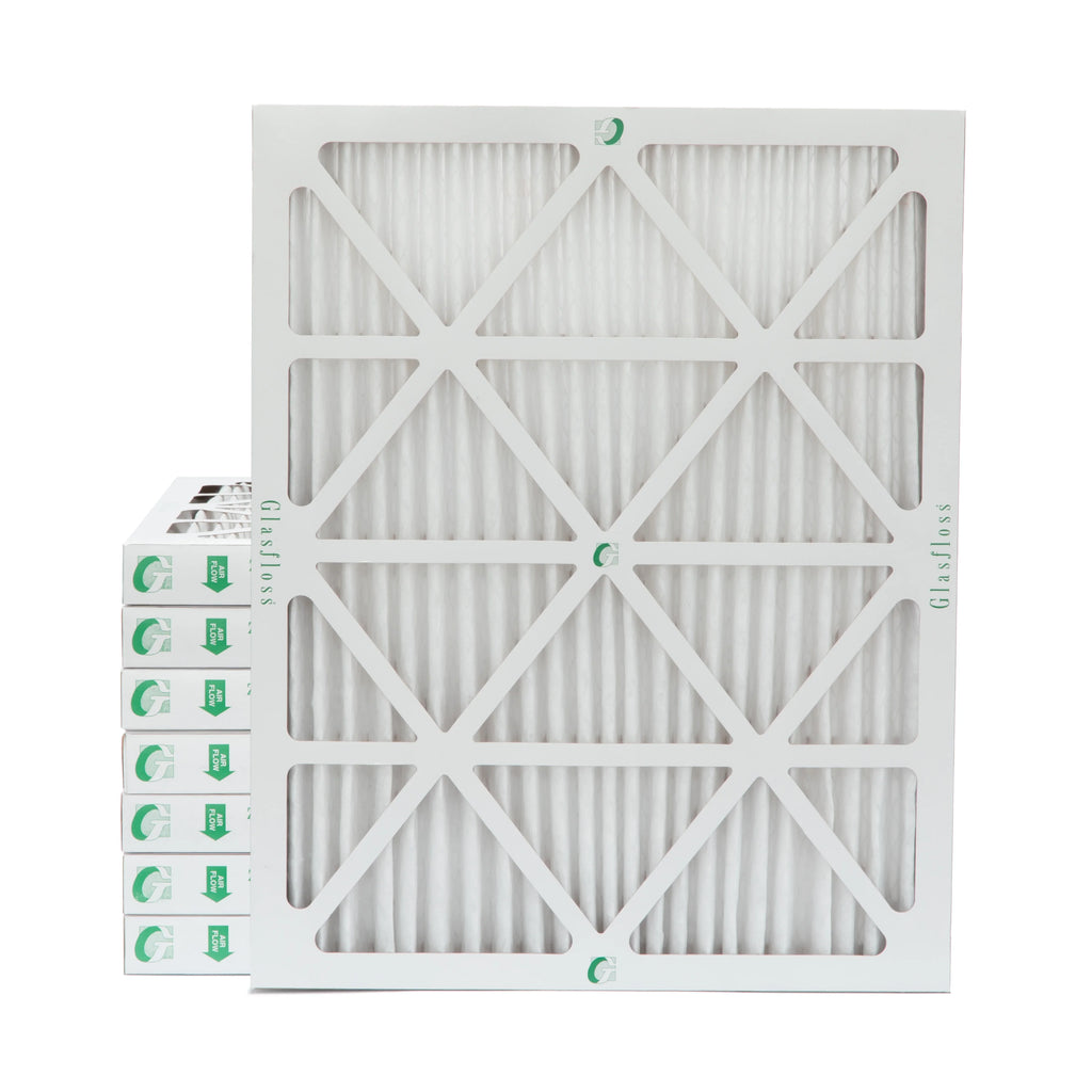 16x20x2 MERV 10 Pleated AC Furnace Air Filters by Glasfloss Industries. ( 8 Pack ) Exact Sizeize: 15-1/2 x 19-1/2 x 1-3/4