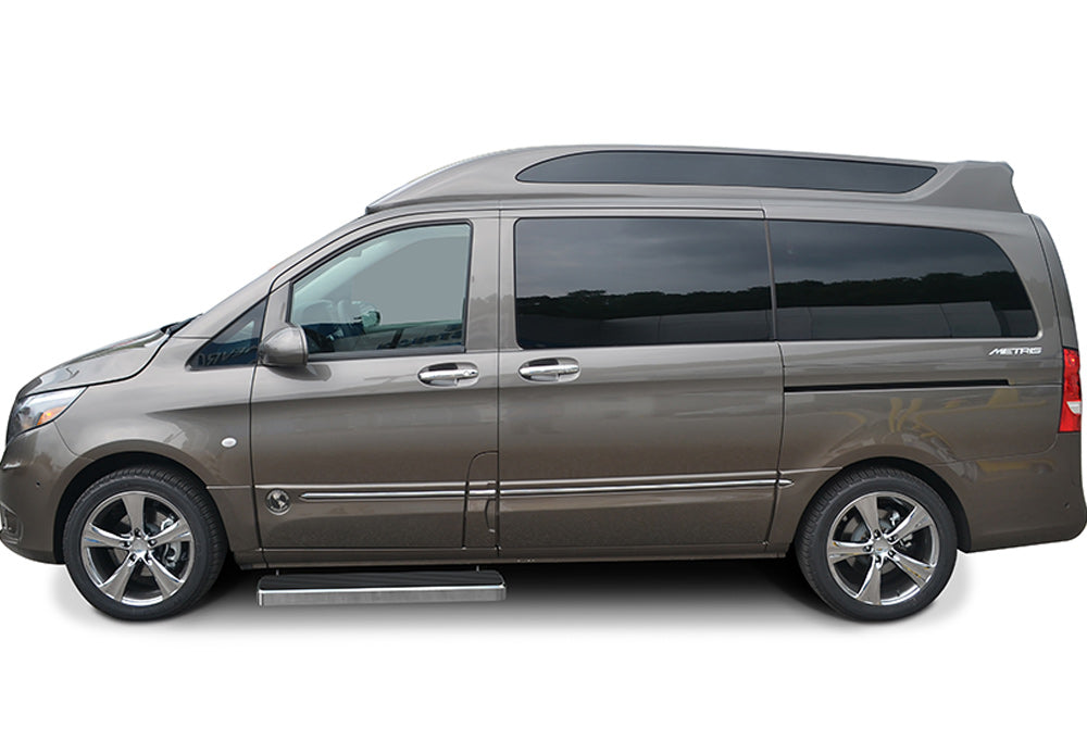 2016-2019 MERCEDESize-BENZ METRISize CARGO VAN |FOR 3 DOOR MODELSize ONLY Hairline Finish iSizetep 6 Inch Van Door to Door sidestep