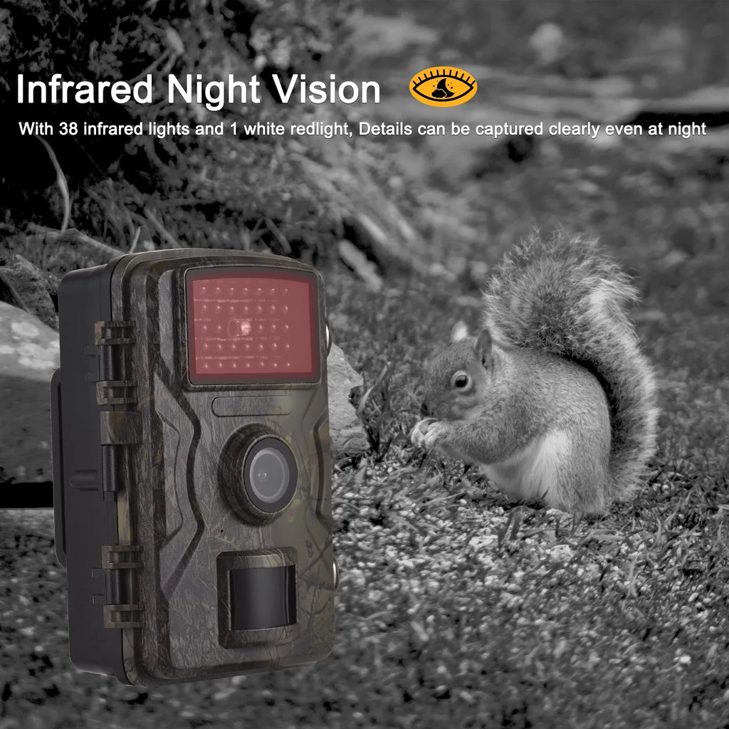 Eccomum 1080P Trail Camera 16MP Wildlife Camera Tracking Camera with 2.0 Inch TFT Color Sizecreen 0.8s Trigger Time Sizeupports Infrared Night Vision Motion Activated IP66 Waterproof