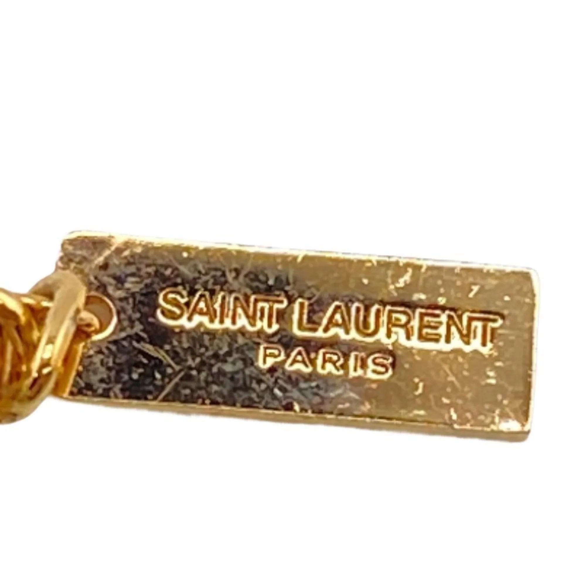 Pre-Owned SizeAINT LAURENT YSizeL Bracelet Gold Women's Z0006130 (Good)