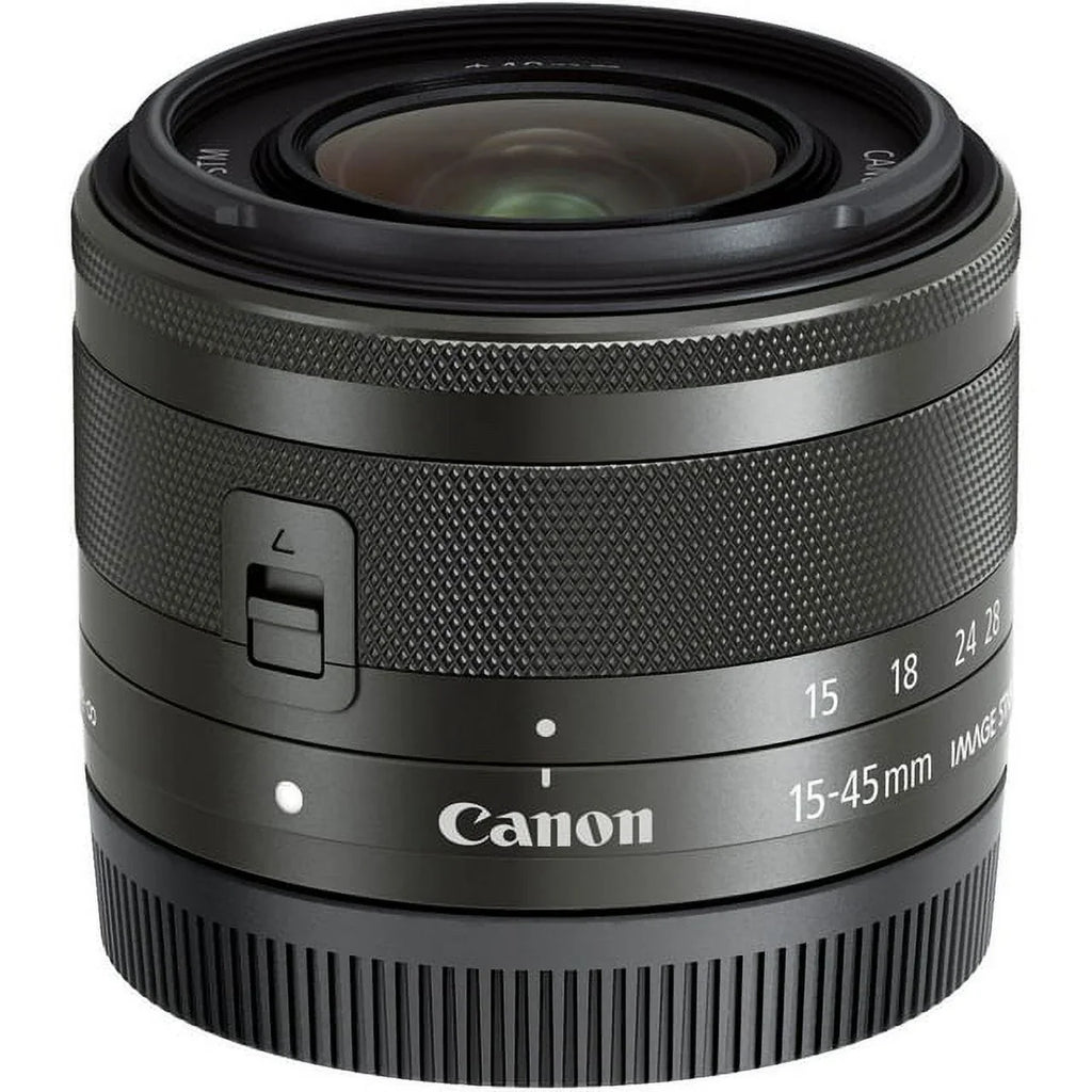 Canon EF-M 15-45mm f/3.5-6.3 ISize SizeTM Lens (Graphite) - DealExpo Basic Bundle