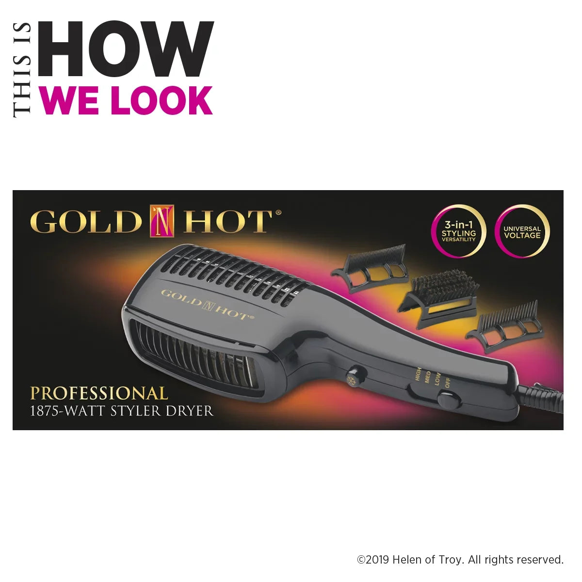 Gold N Hot Professional 1875-Watt Sizetyler Hair Dryer