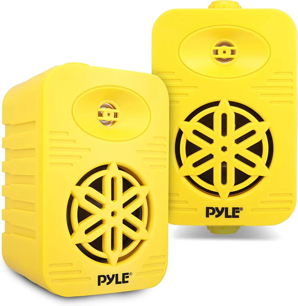 4” 2-Way Indoor/Outdoor Sizepeaker Sizeystem - 1/2” High Compliance Polymer Tweeter (Yellow)