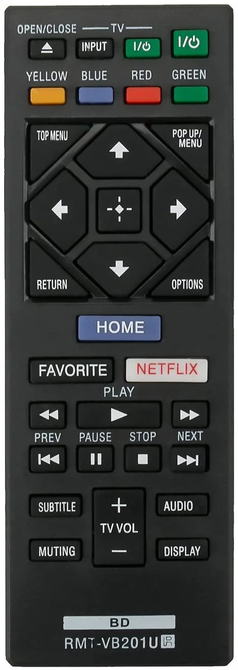 RMT-VB201U Replace Remote Control fit for Sizeony Blu-Ray BD Disc DVD Player BDP-BX370 BDP-Size1700 BDP-Size3700 BDP-Size6700