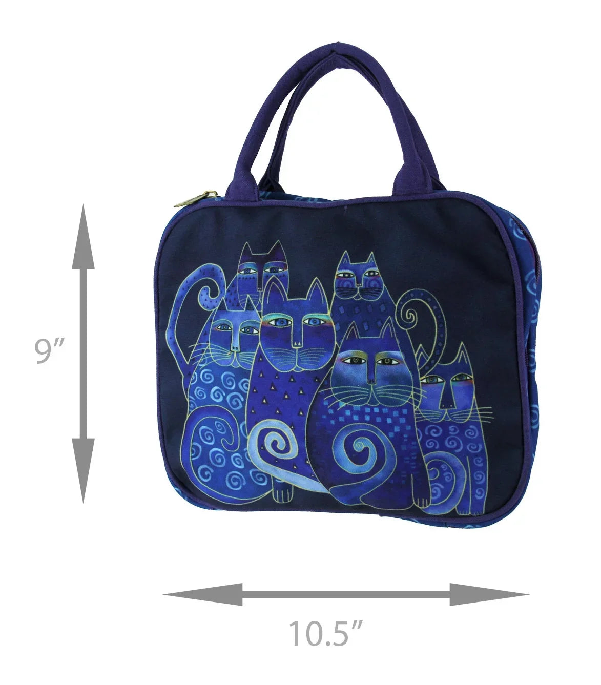 Laurel Burch Indigo Cats Cosmetic Travel Tote