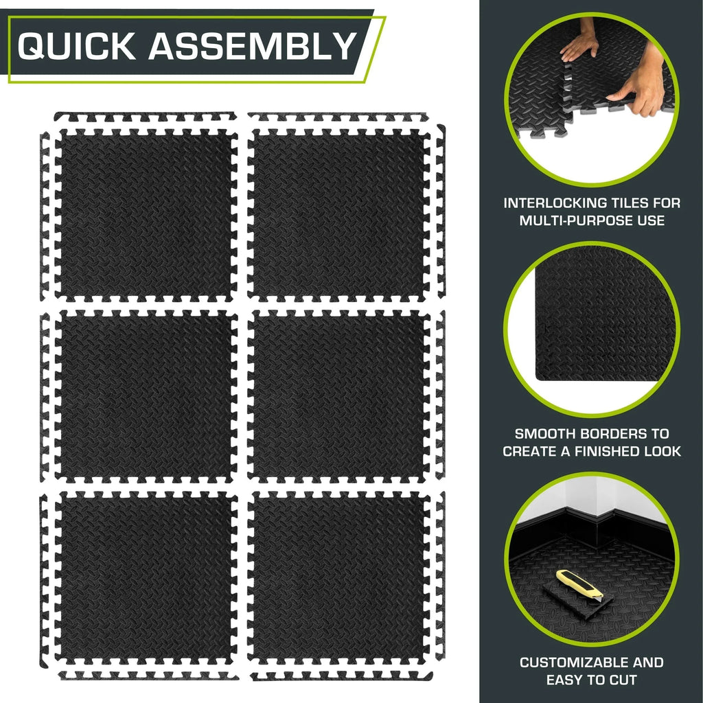 10pcs Eva Interlocking Pillow Floor Mats - Ideal for Home & Gym Workouts, Thick and Durable Mat