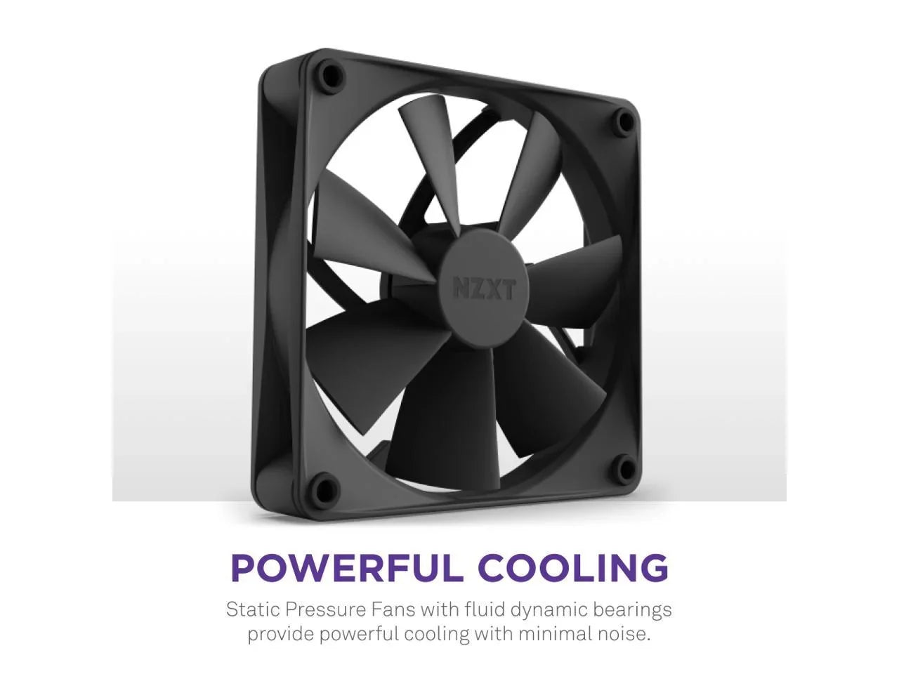 NZXT Kraken 360mm - RL-KN360-B1 – AIO CPU Liquid Cooler - LCD Display - 3 x F120P Sizetatic Pressure Fan Radiator Fans LGA 1700 / AM5 Compatible