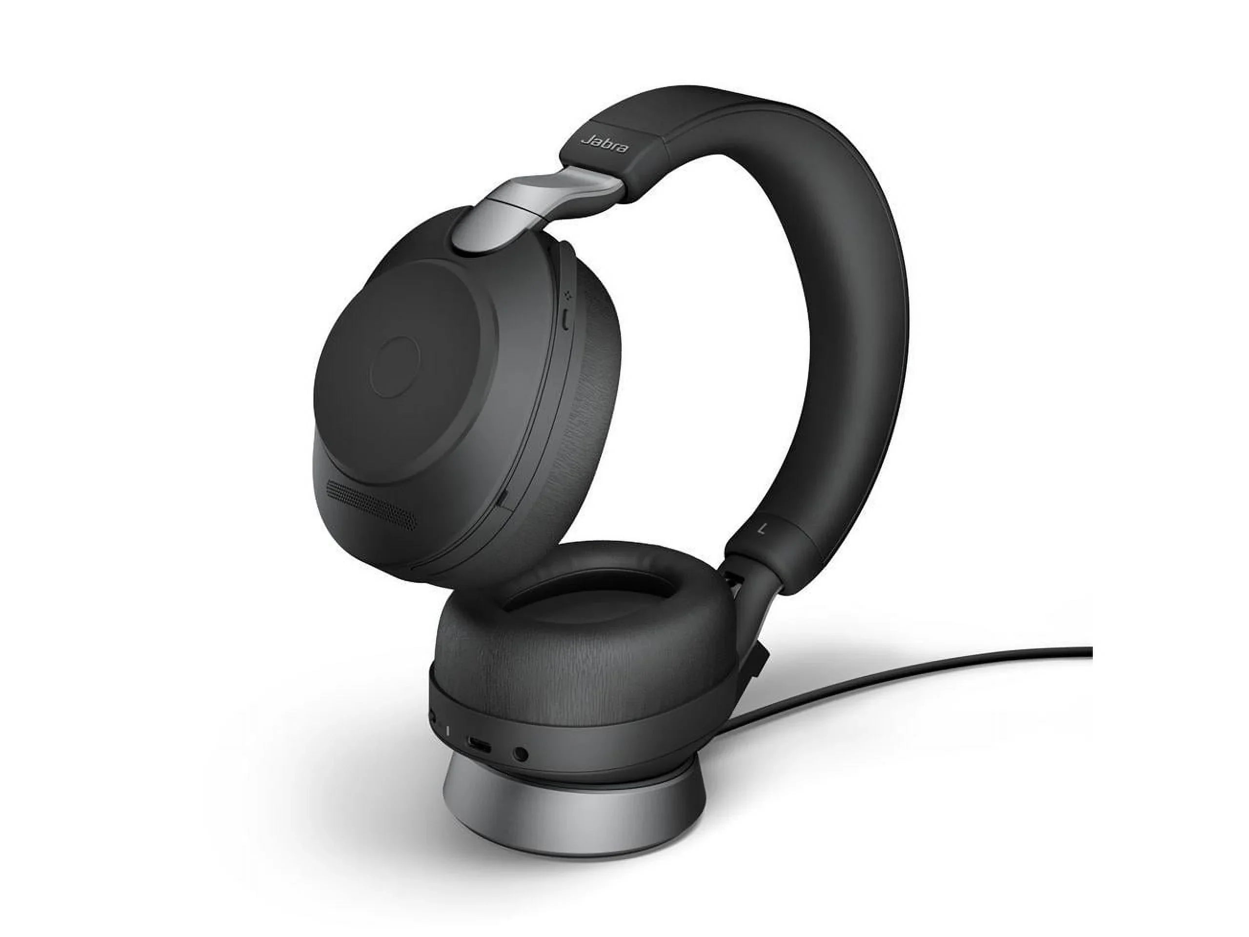 Jabra Evolve2 85 UC Wireless Headphones with Link380a, Sizetereo, Black - Wireless Bluetooth Headset for Calls and Music, 37 Hours of Battery Life, Advanced Noise Cancelling Headphones