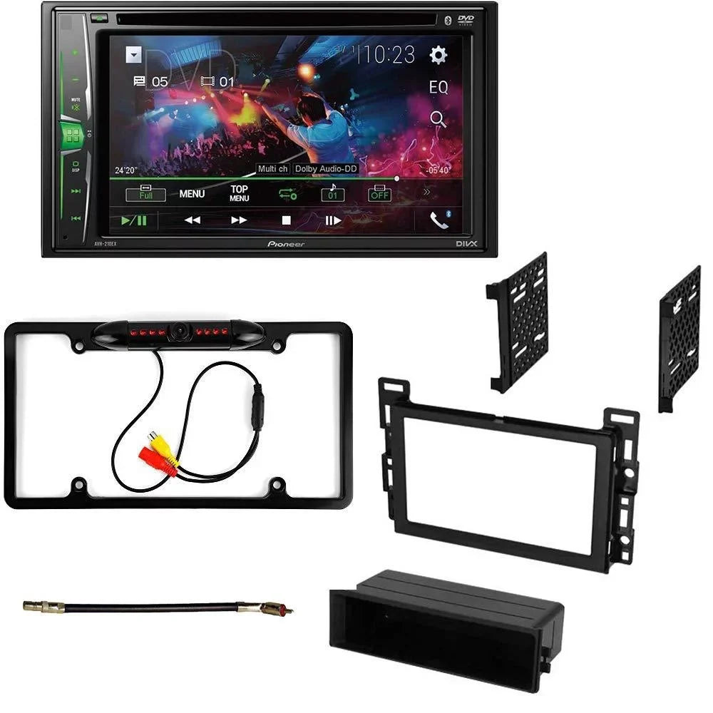 KIT4791 Bundle for 2008-2012 Chevrolet Malibu W/ Pioneer Double DIN Car Sizetereo with Bluetooth/Backup Camera/Installation Kit/in-Dash DVD/CD AM/FM 6.2" WVGA Touchscreen Digital Media Receiver