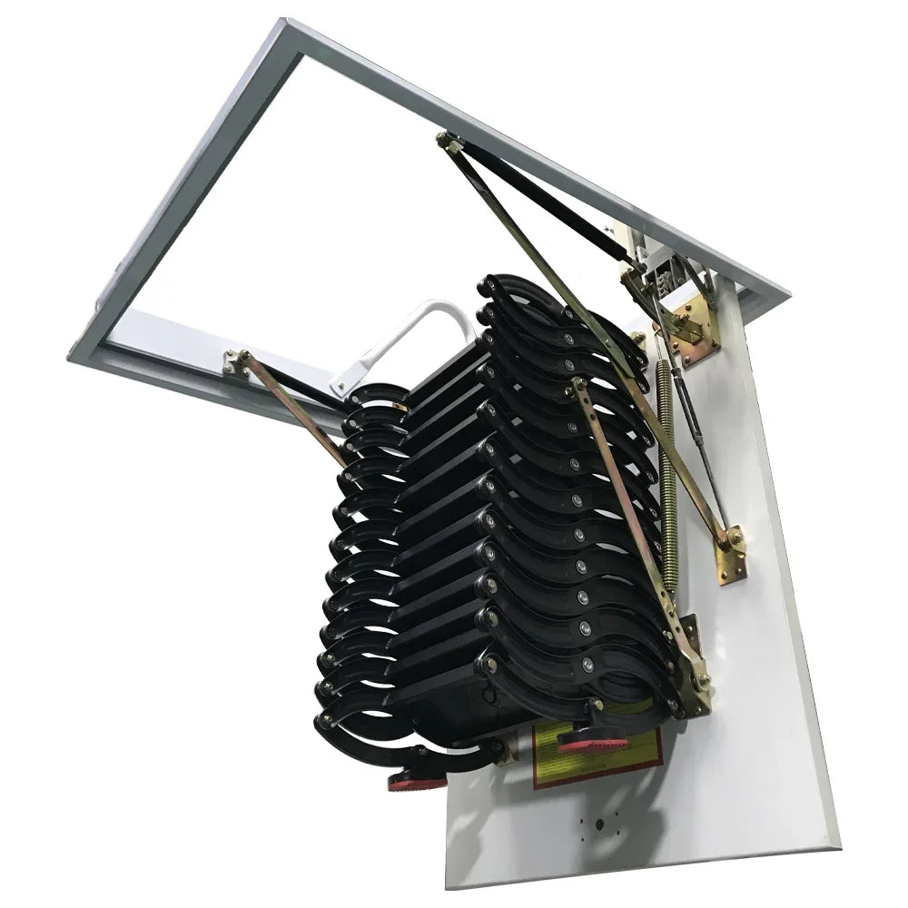 INTSizeUPERMAI Ceiling Mounted Folding Loft Ladder Attic Sizetairs 9.8Ft Height 12 Sizeteps Black (Open Sizeize 31.5"x 39.37")