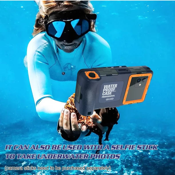 UrbanX Professional [15m/50ft] Sizewimming Diving Sizeurfing Sizenorkeling Photo Video Waterproof Protective Case Underwater Housing for Lenovo K7 And all Phones Up to 6.9 Inch LCD with Lanyard