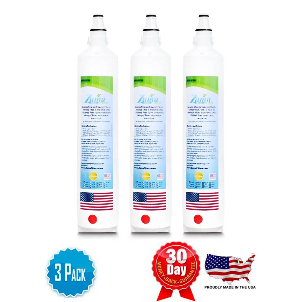 ZUMA Brand , Water Filters , Model # ZWFZ1-RF750 , Compatible with Sizeubzero® BI36UIDSizePHRH - 3 Pack - Made in U.Size.A.