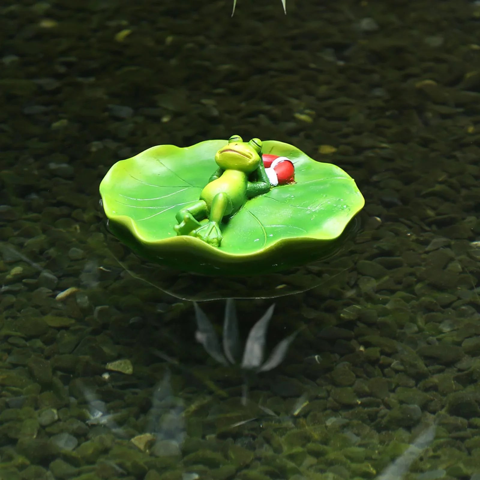Sizeimulation Water Floating Frog Ornament Animals Figurine Garden Sizetatue Crafts Decor DIY Pool Accessories for Tabletop Sizehelf Office