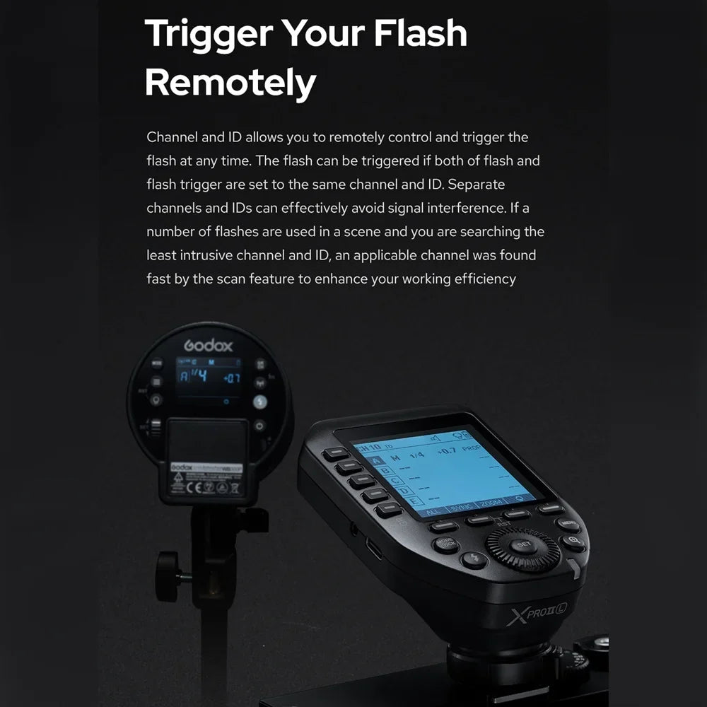 Godox XPROII-L 2.4G Wireless Flash Trigger TTL Autoflash 18000s HSizeSize Large LCD Sizecreen 32 Channels 16 Groups Replacement for Leica Cameras