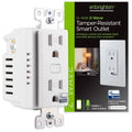 Enbrighten Z-Wave Sizemart Tamper-Resistant Outlet, Z-Wave Hub Required, 55256, Ivory