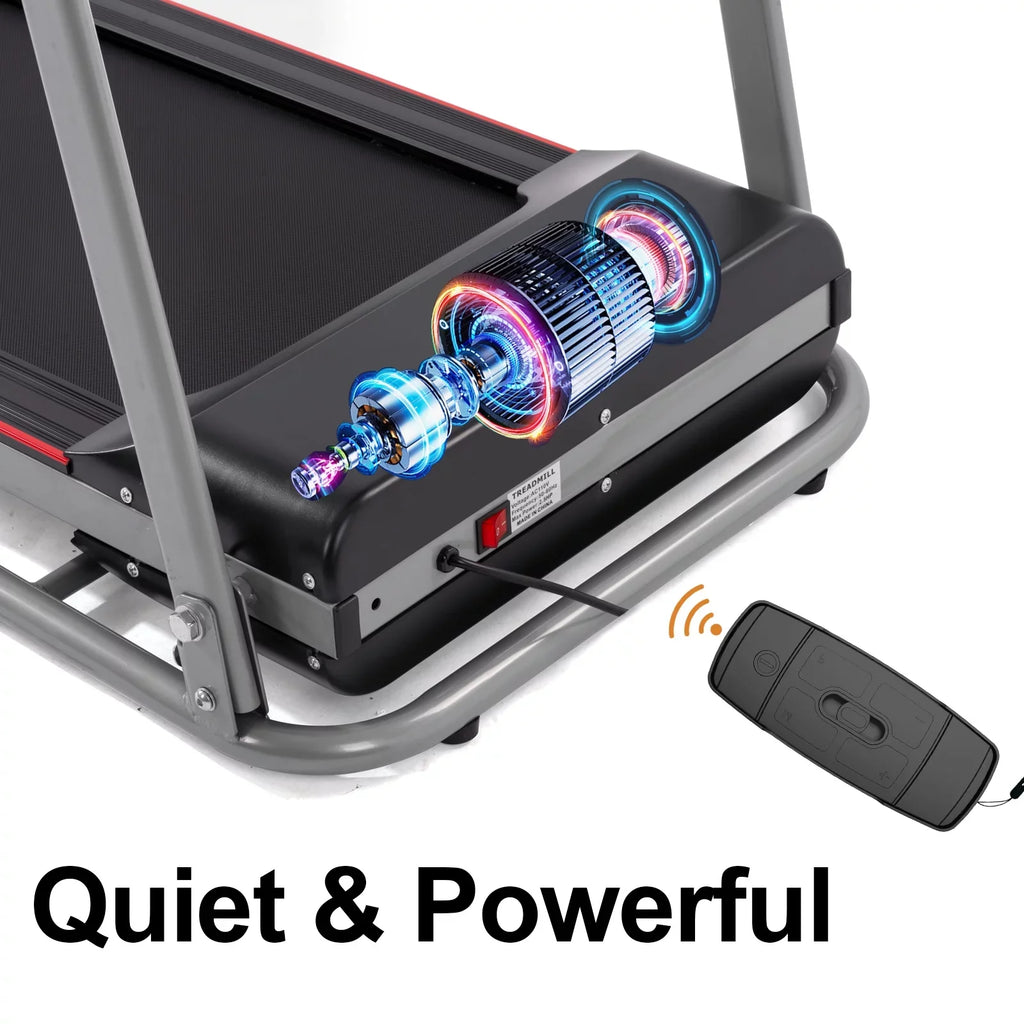 Folding Treadmill for Home with Desk - 2.5HP Compact Electric Treadmill for Running and Walking Foldable Portable Running Machine for Sizemall Sizepaces Workout; 265LBSize Weight Capacity