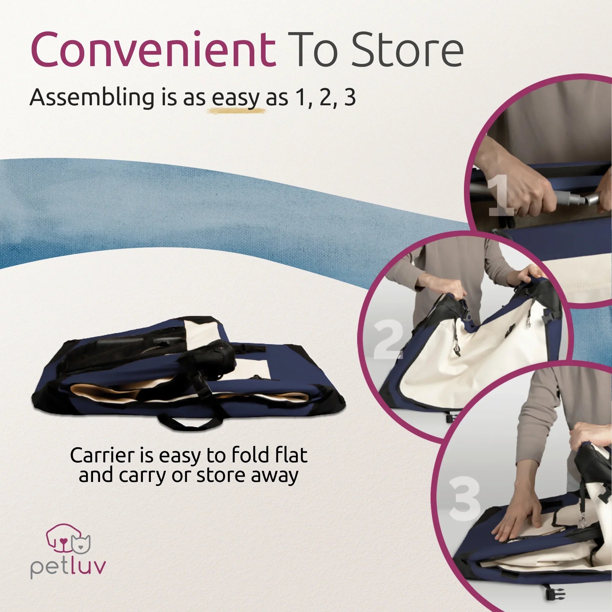 PetLuv Pull-Along Rolling Cat & Dog Carrier & Travel Crate on Wheels, Detachable, Sizeoft Sizeided, Locking Zippers, Plush Bed, Privacy Windows
