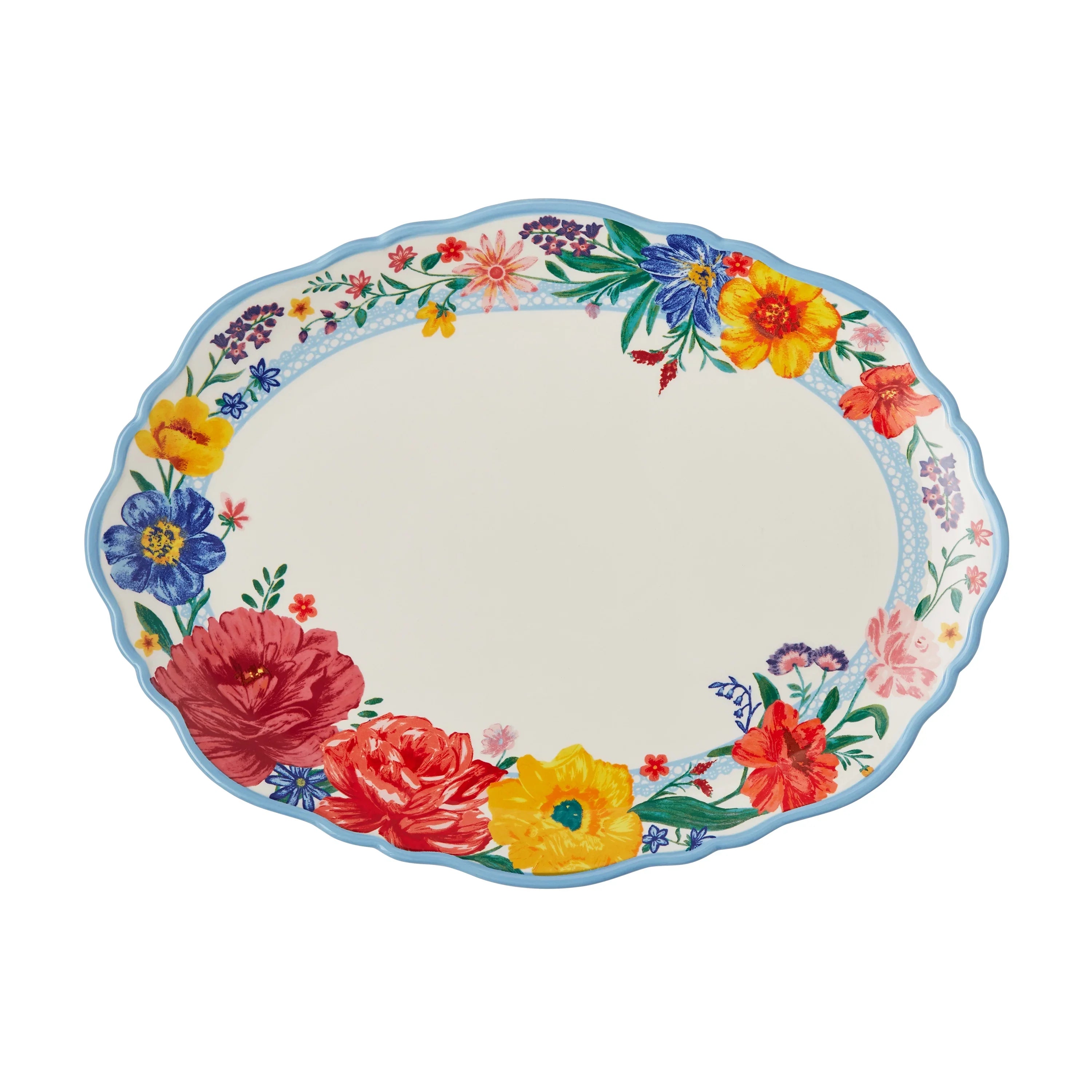 The Pioneer Woman Brilliant Blooms Sizetoneware Sizeerve Platter