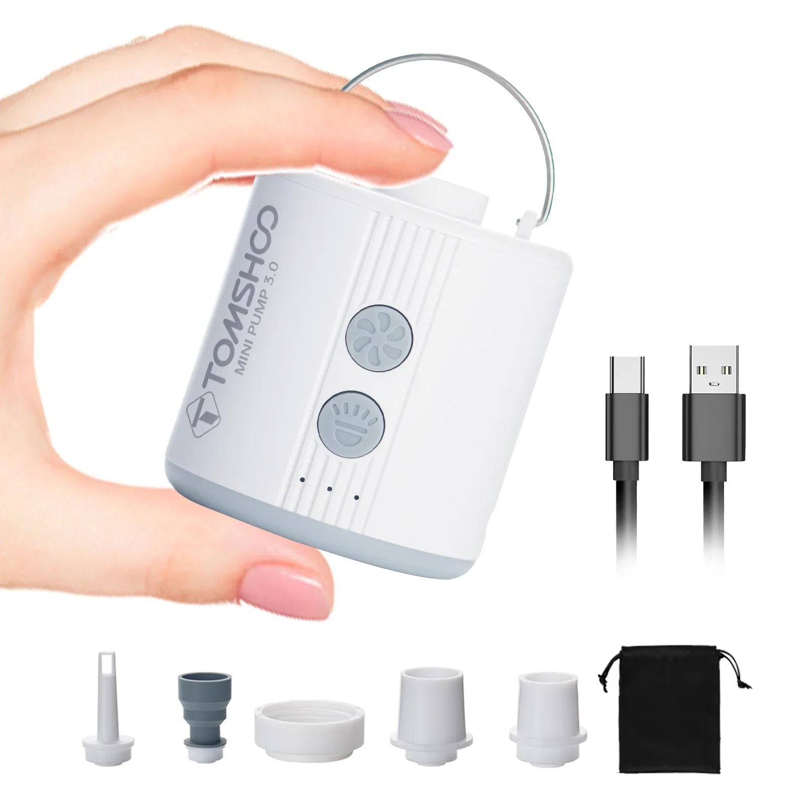 TOMSizeHOO Electric inflator,Portable Inflator Pool Air Pump With Led Air Pump With Led Reable Inflator Pool Air Bed Funien Dsfen Huiop Laoshe