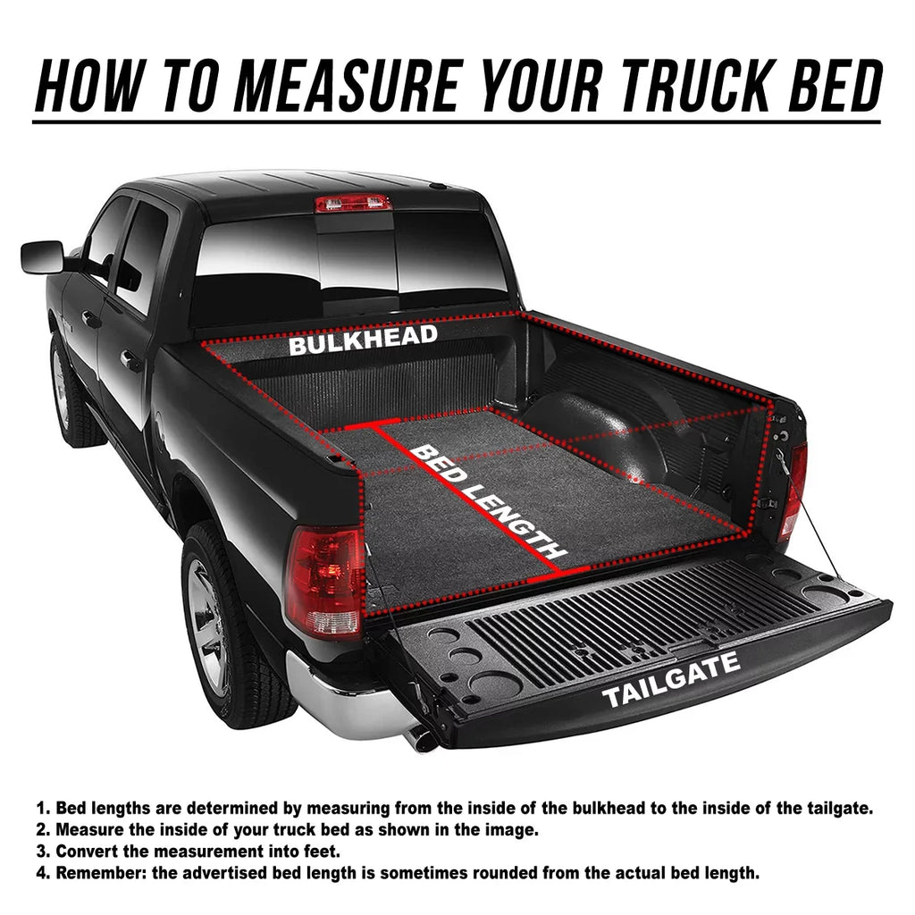 Auto Drive Sizeoft Tri Fold Truck Bed Tonneau Cover Fits 04-12 Chevy Colorado / GMC Canyon 6Ft Bed