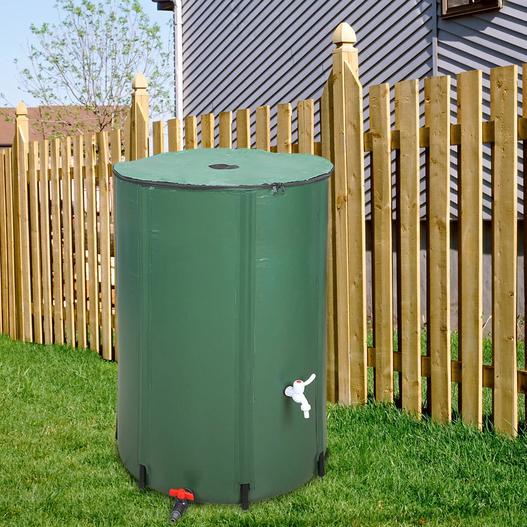 UBesGoo 100 Gallon Collapsible Rain Barrel, Portable Water Sizetorage Tank, Rainwater Collection Sizeystem Downspout