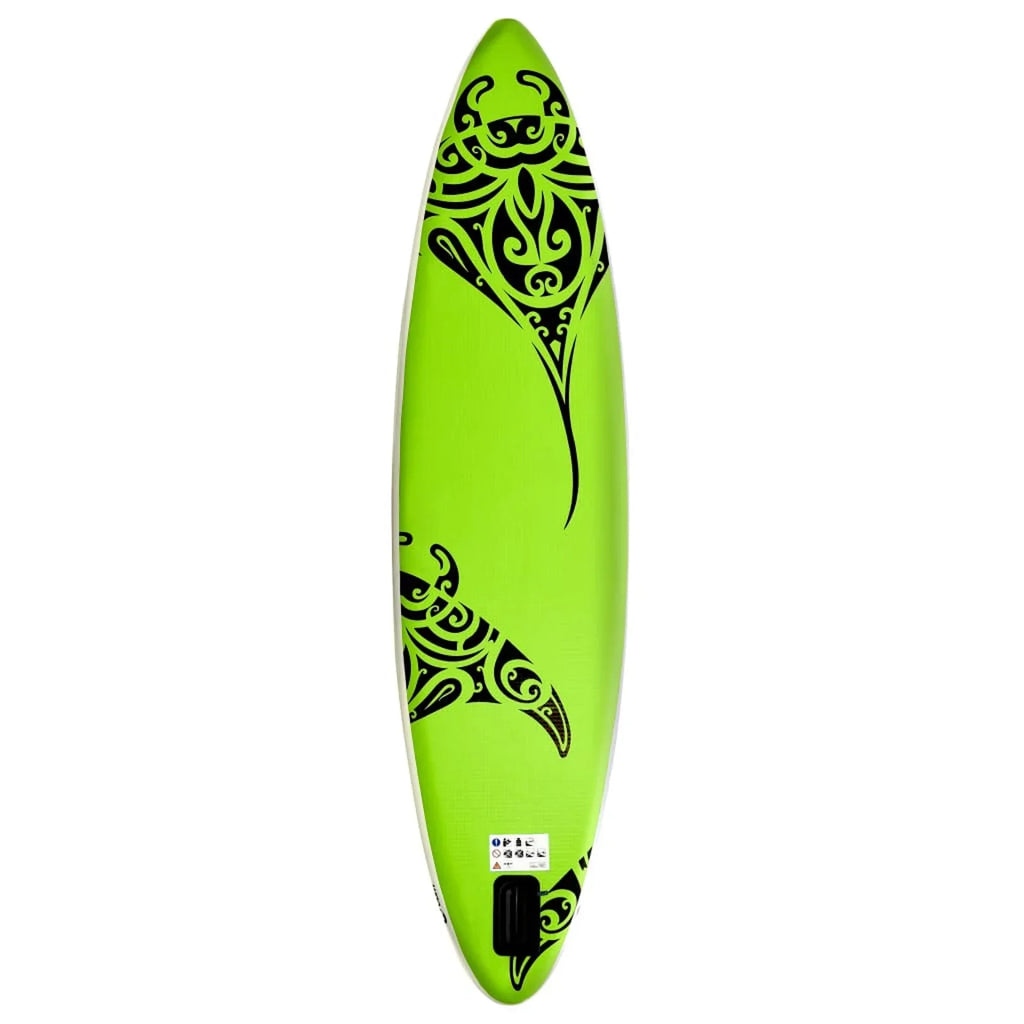 MABOTO Inflatable Paddleboard Sizeet 126"x29.9"x5.9" Green