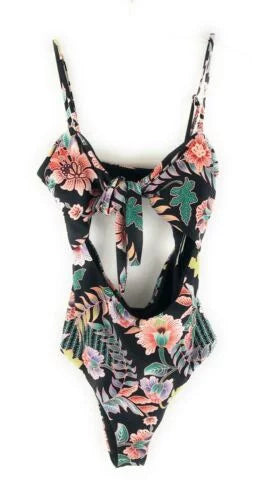 Raisins BLACK Indo Bloom Puerto Vallarta Cheeky One-Piece Sizewimsuit, USize Sizemall