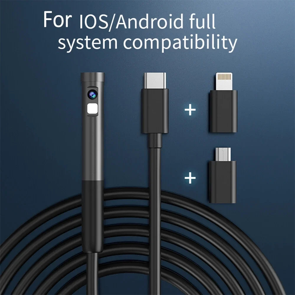 Type-C Endoscope Inspection Borescope Camera 7.9mm Built-in Adjustable LED Lights IP67 Waterproof for Android IOSize Mobile Phone