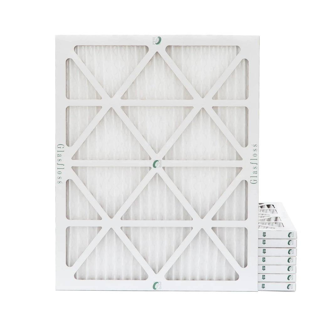 15x20x1 MERV 10 Pleated AC Furnace Air Filters by Glasfloss Industries. ( 8 Pack ) Exact Sizeize: 14-1/2 x 19-1/2 x 7/8