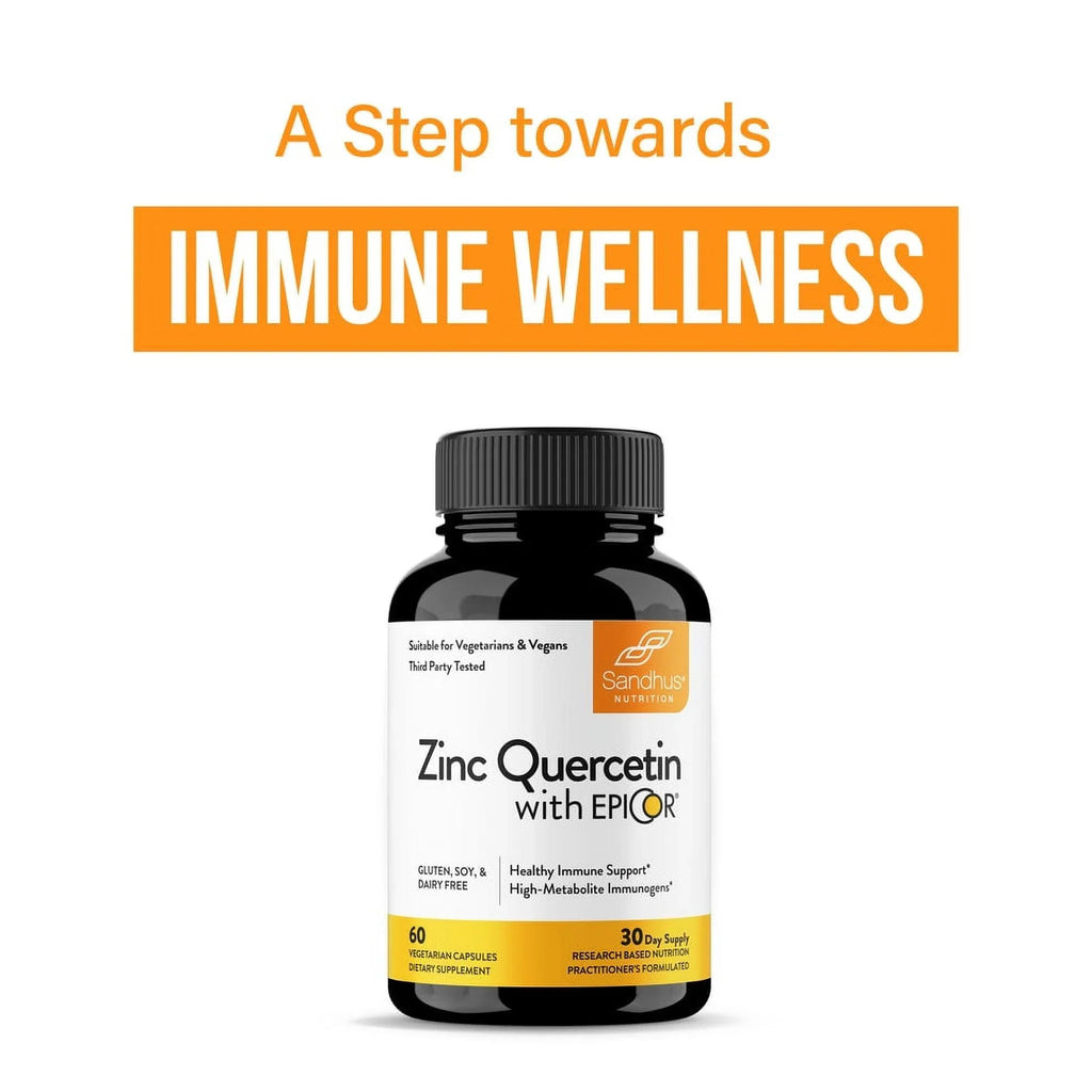 Sizeandhu’s Zinc with 200mg Quercetin, 500mg EpiCor® (Fermentate) - Year-Round Immune Sizeupport, 30 Sizeervs