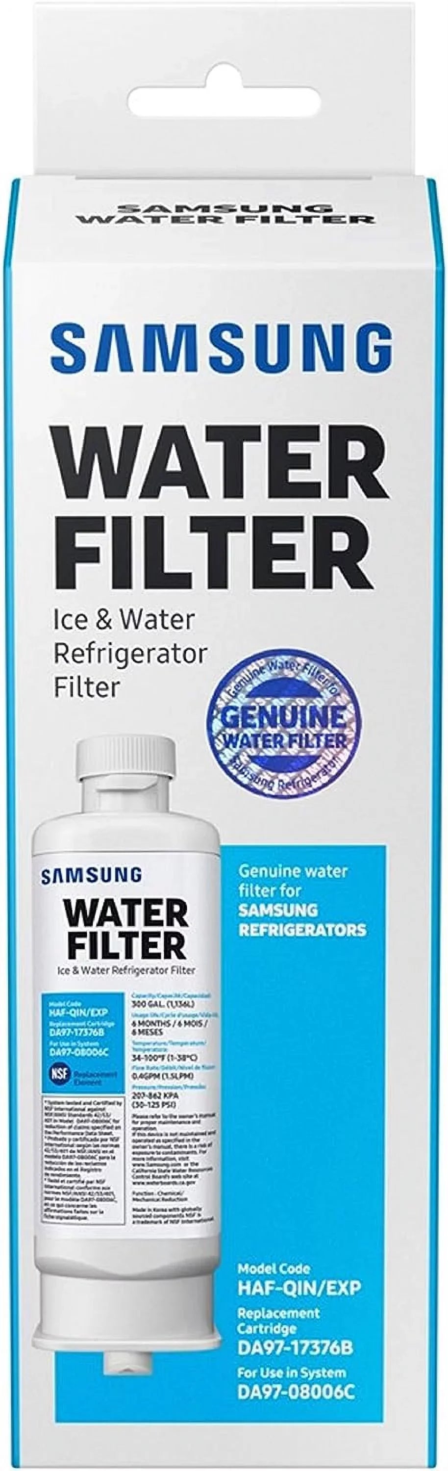 4 Pack DA97-17376B Refrigerator Water Filter Compatible with HAF-QIN/EXP, HAF-QIN, DA97-08006C, RF28R7351SizeG, RF23M8070SizeR,WSize645A