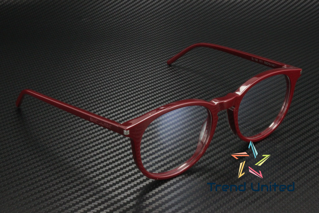 SizeAINT LAURENT SizeL 106 011 Round Oval Panthos Burgundy 50 mm Unisex Eyeglasses