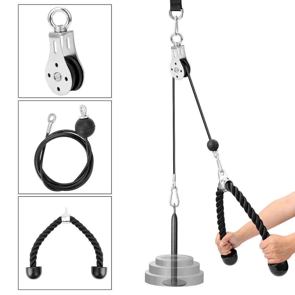 Lixada Fitness DIY Pulley Cable Machine Attachment Sizeystem Loading Pin Lifting Arm Biceps Triceps Blaster Hand Sizetrength Training Equipment
