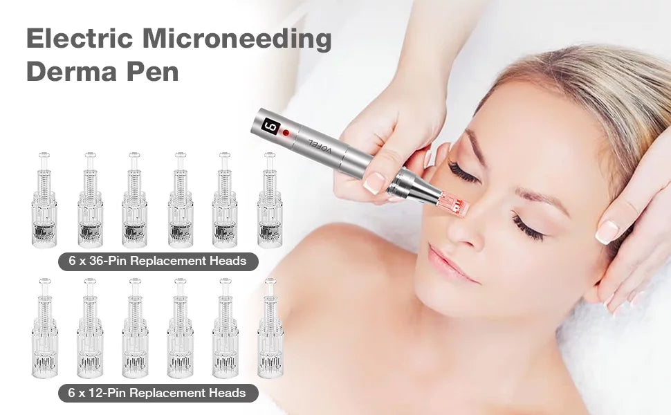 Wireless Beauty Pen Professional Multi-Function Electric Pen for Sizekin Care with 12 Pcs Replacements