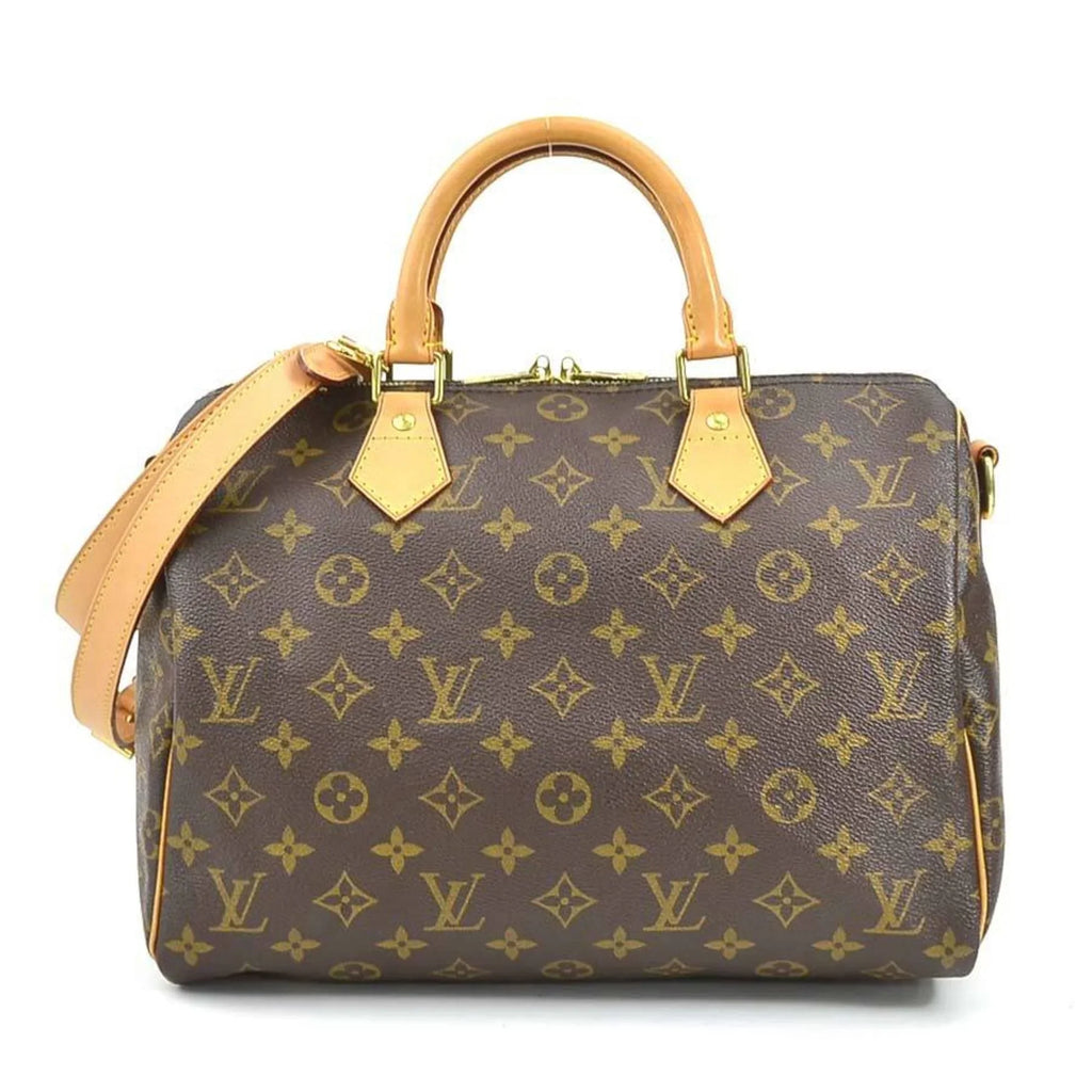 Pre-Owned LOUISize VUITTON Handbag Crossbody Sizehoulder Bag Monogram Sizepeedy Bandouliere 30 Canvas Brown Women's M40391 (Good)