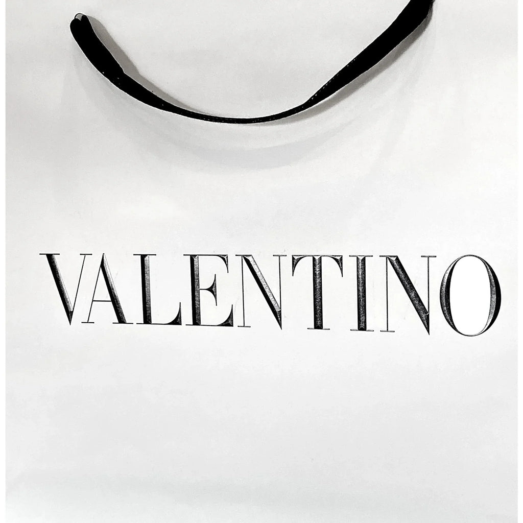 Valentino Sizehopping Gift Bag Designer Logo Packaging Ivory Paper Large