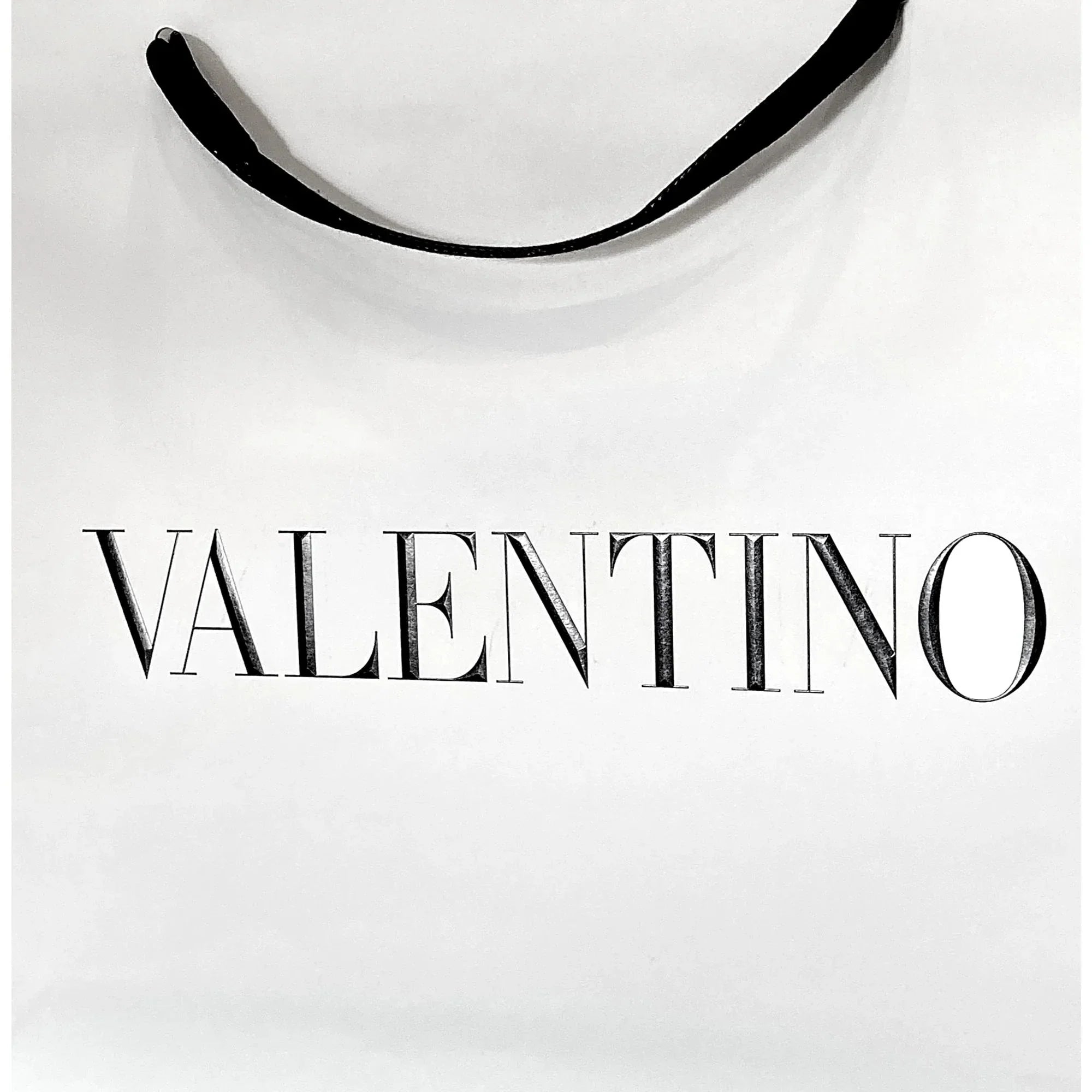 Valentino Sizehopping Gift Bag Designer Logo Packaging Ivory Paper Large