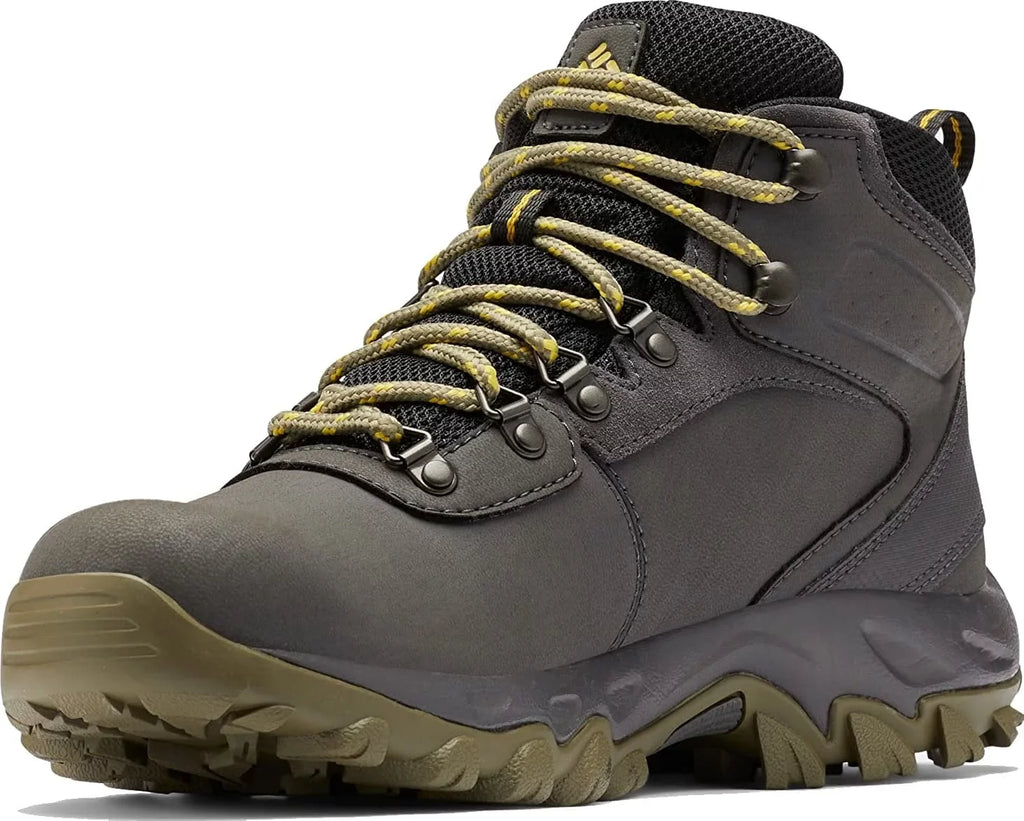 Columbia Mens Newton Ridge Plus Ii Waterproof Hiking Boot Sizehoe 14 Dark Grey/Sizetone Green