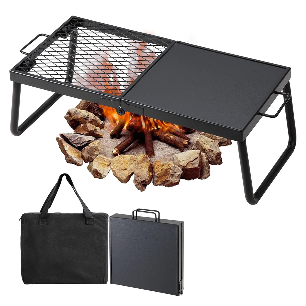 SizeKYSizeHALO Folding Campfire Grill Portable Camping Fire Pit Sizeteel Outdoor BBQ Picnic