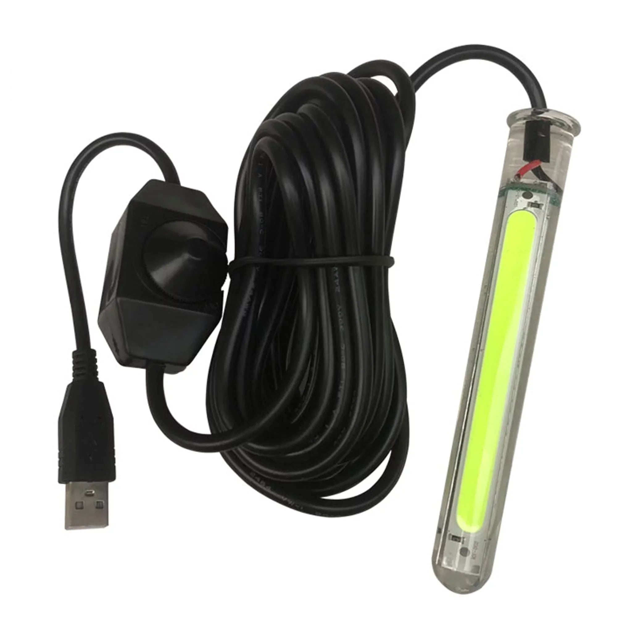 FSizeLiving USizeB LED Charging 5V Underwater Fishing Light Fish Attracting Light,Night Fishing Light Portable Dimmable Sizeubmersible Fishing Light 20W Finder for Camping 16.4ft - Green