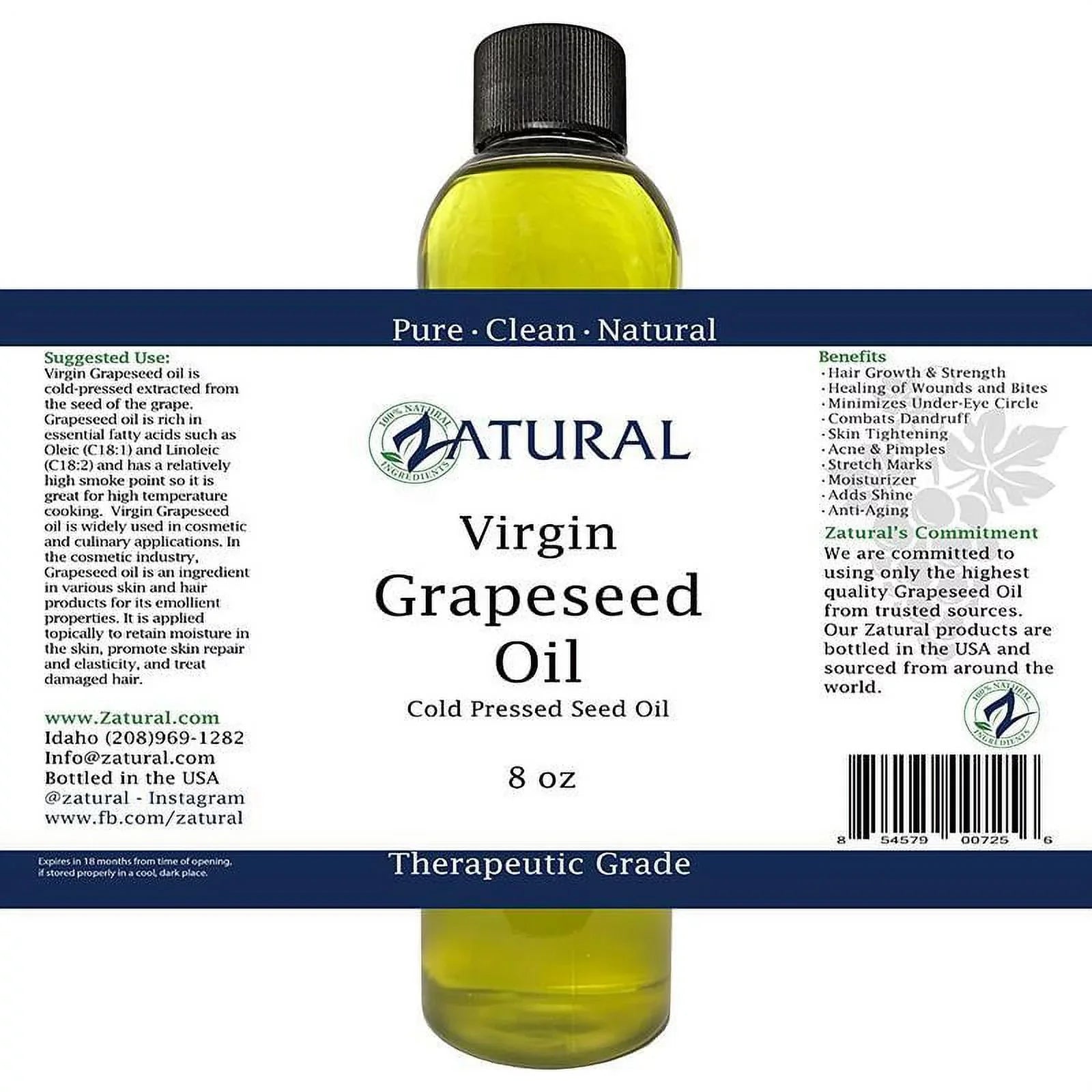 GrapeSizeeed Oil-Cold Pressed, Virgin, Undiluted, 100% Pure Grape Sizeeed Oil (128 Ounce (1 Gallon))