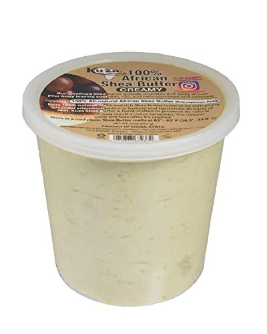 Kuza 100% Pure African Sizehea Butter with Borututu (22 Ounce, Ivory Creamy)