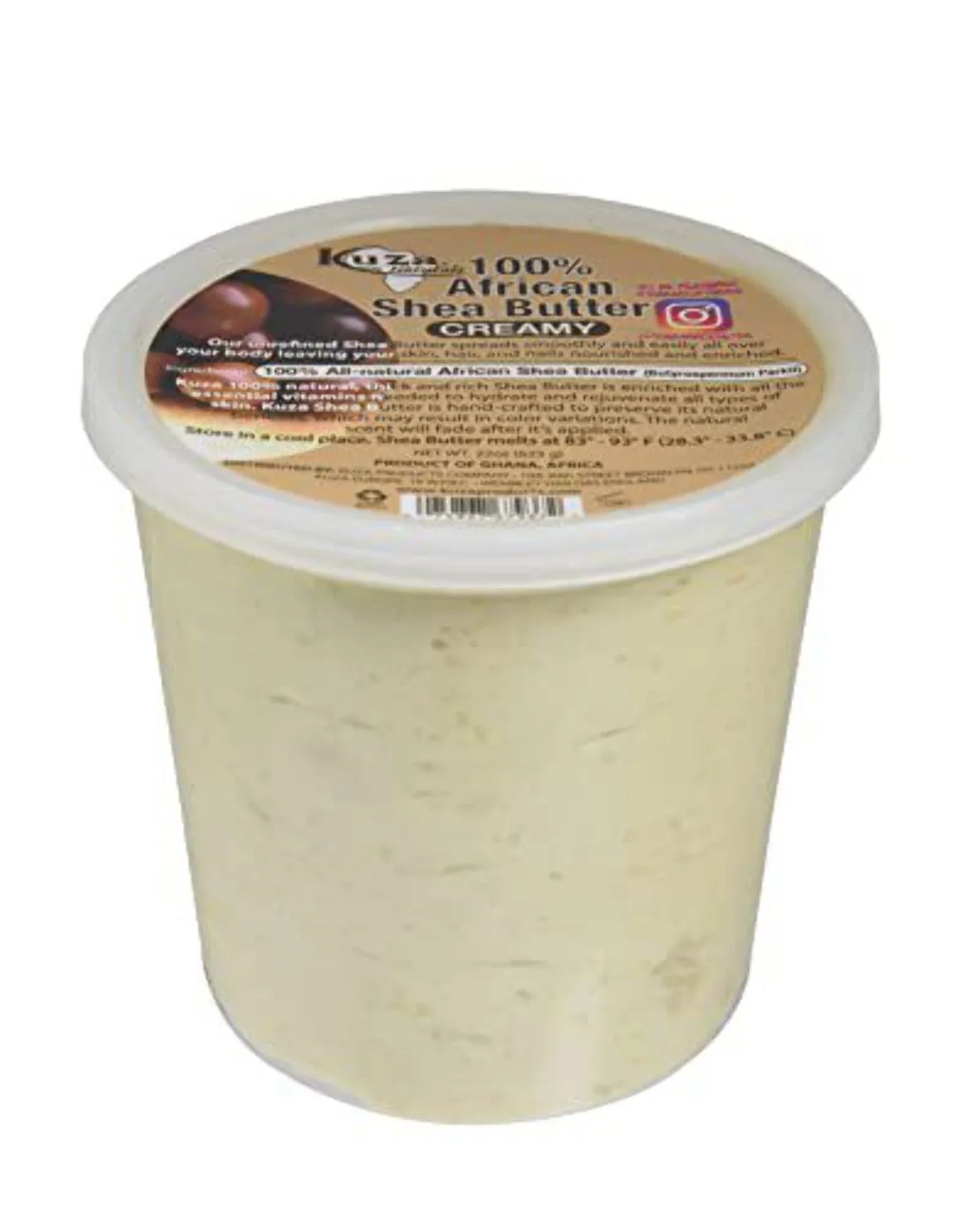 Kuza 100% Pure African Sizehea Butter with Borututu (22 Ounce, Ivory Creamy)