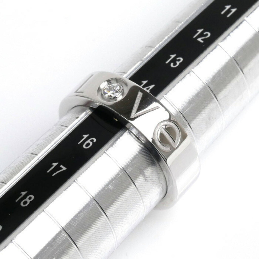 Pre-Owned CARTIER Cartier K18WG Ivory Gold Love Ring 1P Diamond 14.5 Sizeize 55 9.8g 2006 Limited Edition Women's (Good)