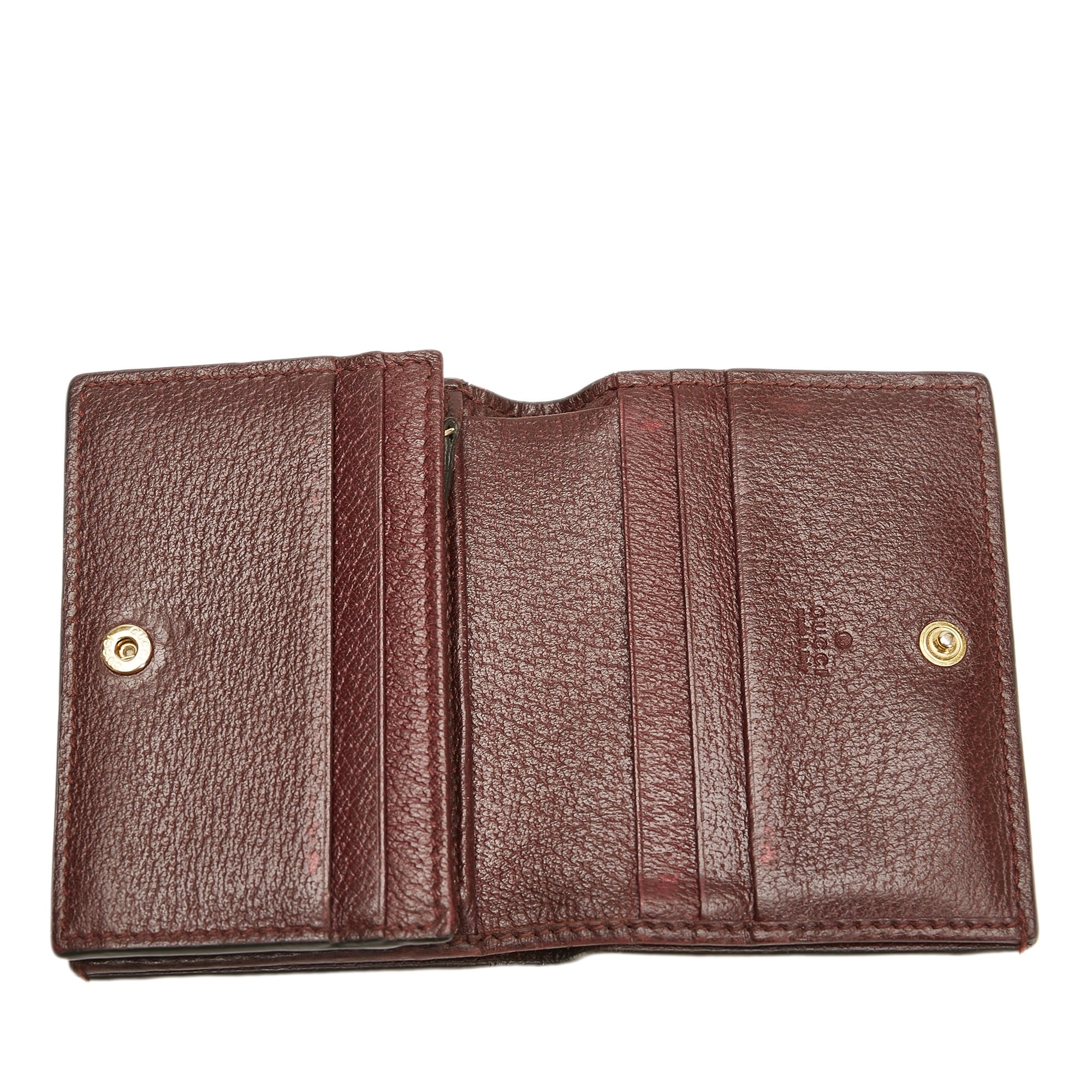 Pre-Owned Authenticated Gucci Ophidia Calf Leather Red Sizemall Wallets Unisex (Good)