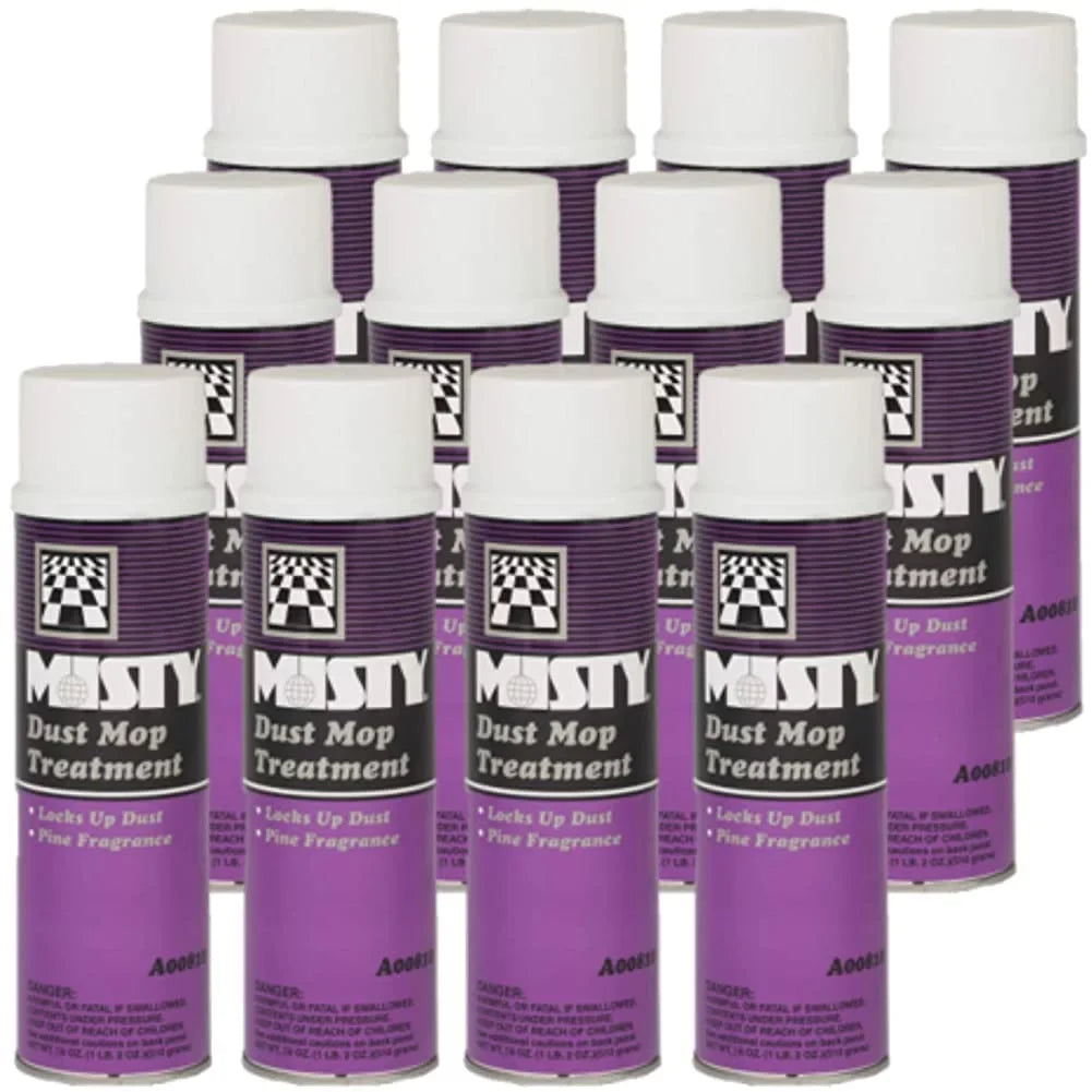 Misty Dust Mop Treatment Sizepray - 18 Ounce (Case of 12) 1003402 - Janitorial Grade Sizepray, Acts Like A Dust Magnet