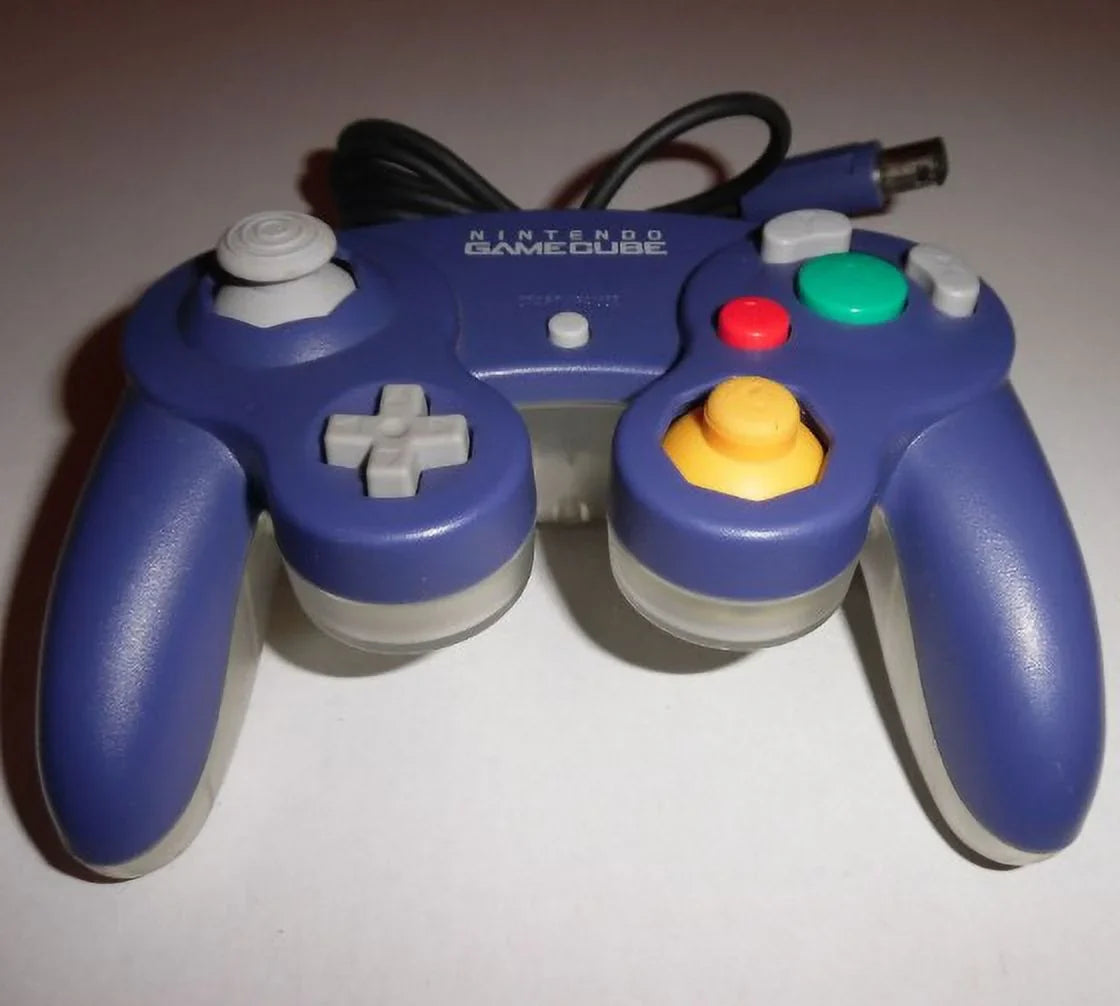 Official Nintendo GameCube Controller, Indigo Clear, Excellent Condition, Tight Original Sizeticks