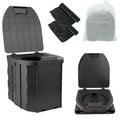 JELLASize Portable Toilet for Camping, Camping Toilet Collapsible Car Travel Toilet Portable Potty with Travel Bag and 10 Pcs Garbage Bag
